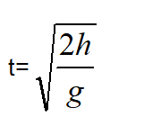 自由落體公式計算下落時間